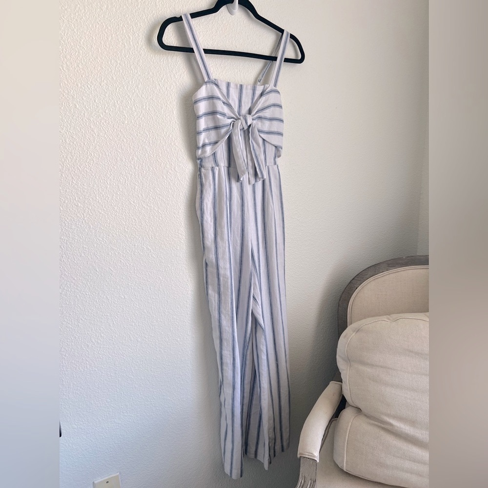 Abercrombie & Fitch vacation blue stripped romper